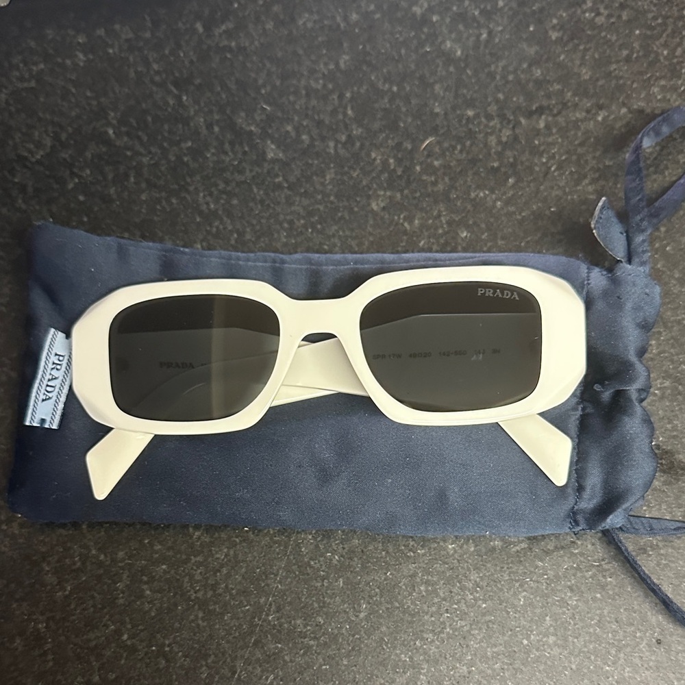 Prada Sunglasses in Talc with Black Lenses